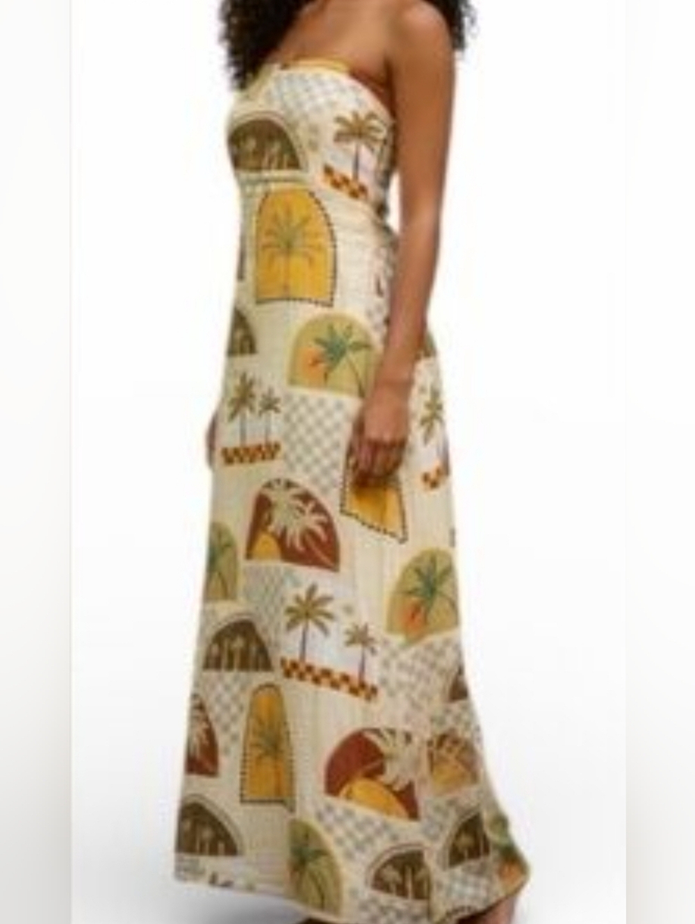 368. NWT Paper Heart Strapless Linen Blend Maxi Dress